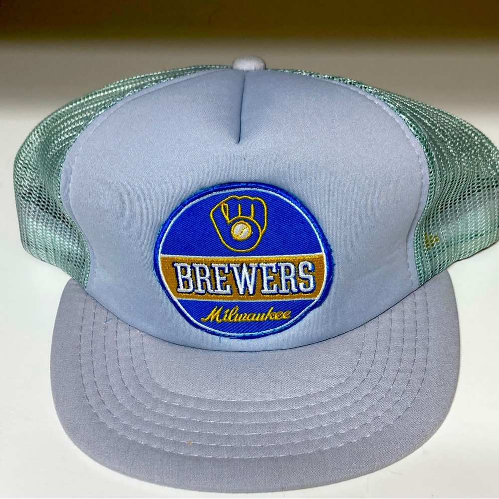 VTG 80s Milwaukee Brewers Patch SnapBack Hat Cap Twin City New Old Stock Trucker